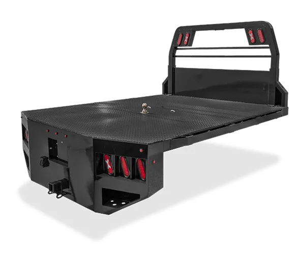 Truck flatbed installed on a work truck at Washington Trailer Center in Richland, Washington